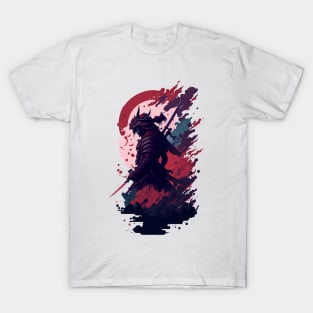 Shadow Samurai: Colorful Chaos Unleashed T-Shirt